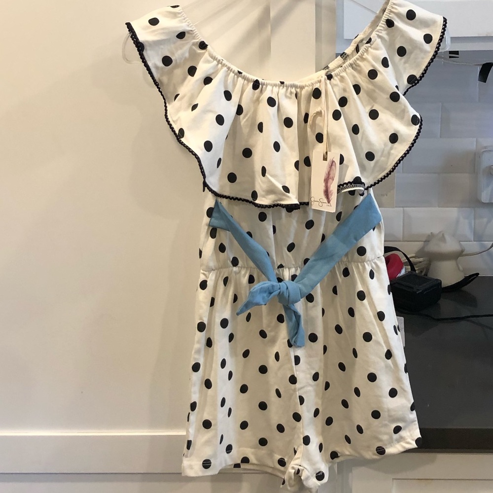 Girls Jessica Simpson Polka Dot romper